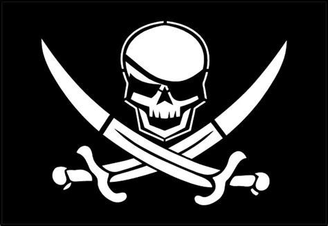 JOLLY ROGER FLAG DECAL / STICKER 01