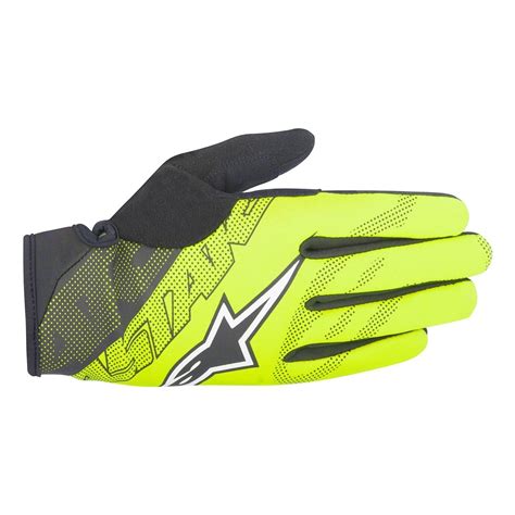 Alpinestars MTb Gloves Alpinestars STRATUS black-acid yellow Full ...