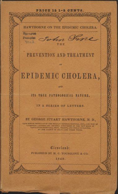 Cholera Epidemics in the 19th Century - Research History