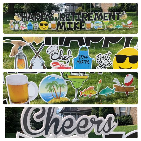 Yard Sign #150 Happy Retirement - Balloon Boutique and Signs