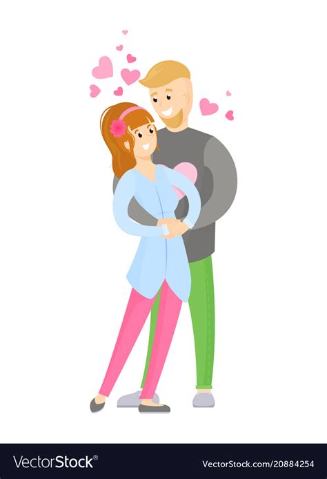 Boy girl tenderly hugging young lovers embracing Vector Image