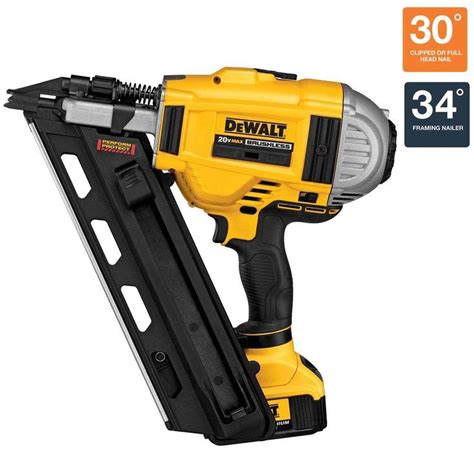 DEWALT 20V MAX XR Lithium-Ion Cordless Brushless 2-Speed 30° Paper ...