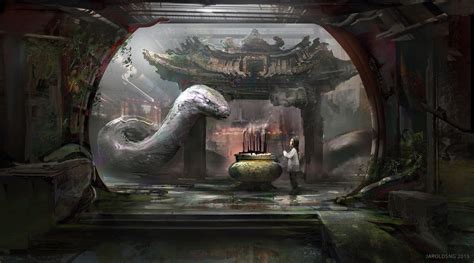 Snake Temple by Jarold Sng | Environment concept art, Fantasy art, Temple art