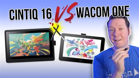 WACOM ONE vs CINTIQ 16 - Drawing Tablet Review - YouTube