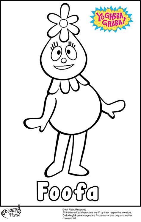 Yo Gabba Gabba Foofa Coloring Pages | Minister Coloring