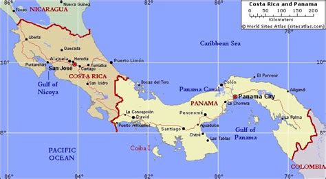 Map Of Costa Rica And Panama