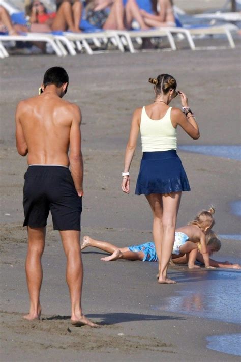 Serbian tennis player Novak Djokovic enjoys a romantic beach break with ...