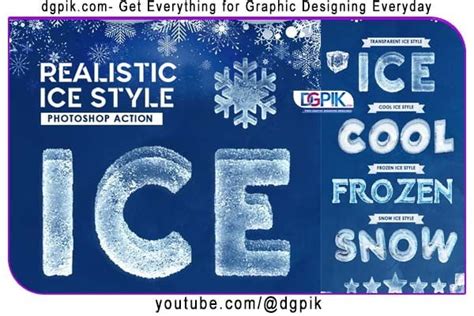 Realistic Ice Style Effect Photoshop Actions - DGPik