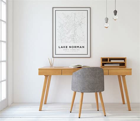 Lake Norman Map Print Map of Lake Norman Lake Norman North - Etsy