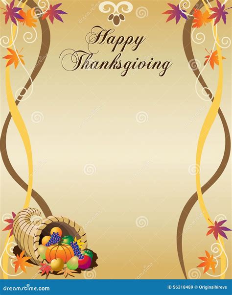 Thanksgiving Menu Stock Vector - Image: 56318489