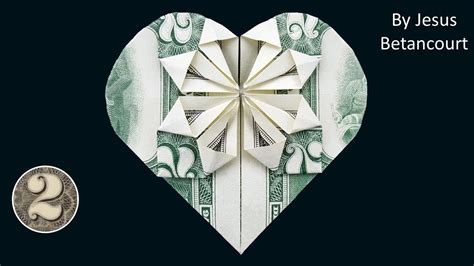 Easy dollar bill origami heart - lilynordic