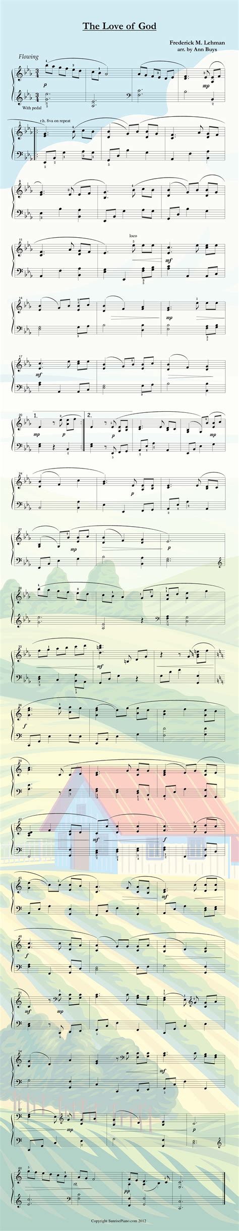 The Love of God - Intermediate Piano Sheet Music