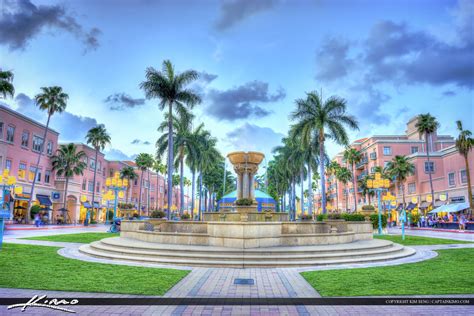 Mizner Park Boca Raton Water Fountain | HDR Photography by Captain Kimo