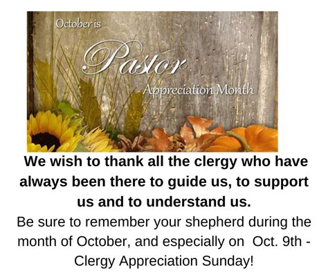 October is Pastor Appreciation Month! - ASPIRE TOGETHER FRIENDS