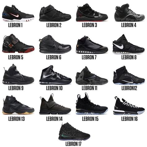 Nike LeBron 1 through 17 | Abbigliamento vintage uomo, Scarpe ...