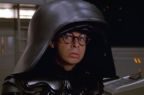 HD Wallpaper of Rick Moranis in Spaceballs with Darth Helmet