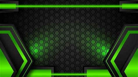 Free Vector | Black and green futuristic gaming background