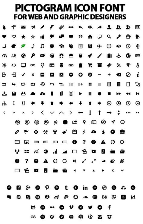 250+ Pictogram Icon Font For Web and Graphic Designers | Free Fonts ...