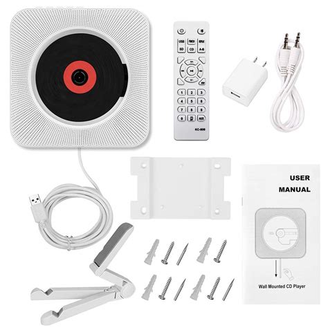 CD Player with Bluetooth - Portable CD player-01 Wall Mountable, Remote ...