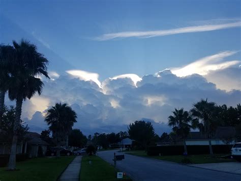 A vast thunderstorm hangs in the distance near Jacksonville, Florida : weather