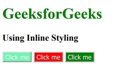 How to Change the Button Color in HTML ? - GeeksforGeeks