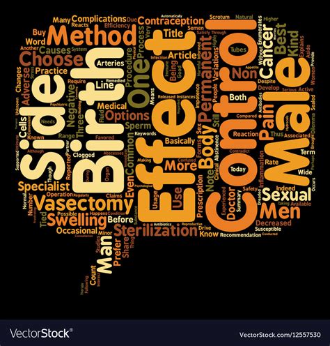 Know the side effects of vasectomy male birth Vector Image