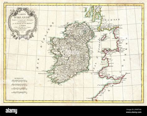 Vintage copper engraved map of Ireland from 18th century. All maps are ...