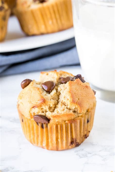 Peanut Butter Muffins - Moist, Tender & Filled with Chocolate Chips