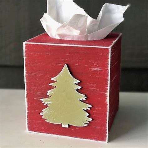 Christmas Tissue Box Cover Bringing Home the Tree Farmhouse - Etsy