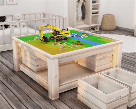 DIY Montessori Lego table and storage system - DIY projects plans