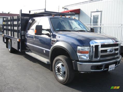 2008 Dark Blue Ford F550 Super Duty XLT Crew Cab 4x4 Chassis Dump Truck #57876410 | GTCarLot.com ...