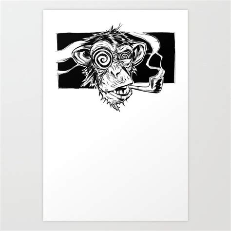 crazy ape Art Print by Lowell Isaac | Art prints, Canvas prints, Skull art