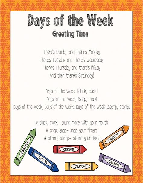 Days of the week pdf – Artofit