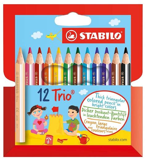 Stabilo Colouring Pencils - Trio Thick - Short - 12 pcs. - Multi