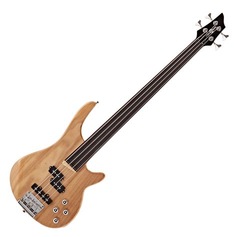 Chicago Fretless Bass Guitar by Gear4music, Natural at Gear4music