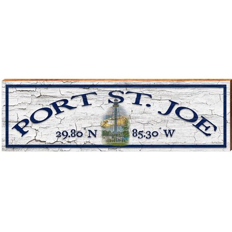 Port St. Joe Lighthouse White Latitude Longitude BAY9 - Etsy