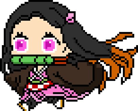 Pixilart - Nezuko Running by JayBro525