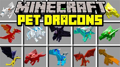 Minecraft PET DRAGONS MOD! | TAME GIANT DRAGONS TO PROTECT YOU ...