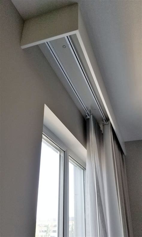 valance - build simple box, cover double tracks | Curtains living room modern, Curtains living ...