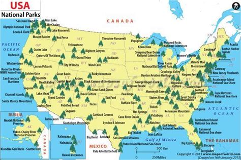 Map Of United States National Parks | Us national parks map, National ...