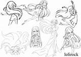Lolirock Auriana Coloring Page Pages sketch template