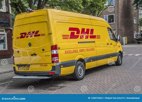 A DHL Truck editorial stock photo. Image of global, logistics - 120075563