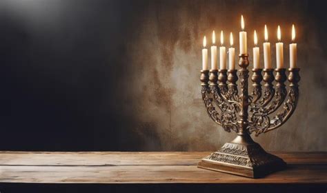 Premium AI Image | Glowing hanukkah candles celebrating tradition