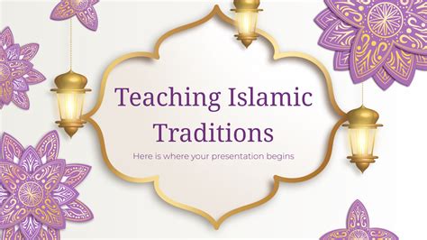Islamic Traditional Reprort Google Slide and PowerPoint Template, Abstract, Islamic, Multi ...