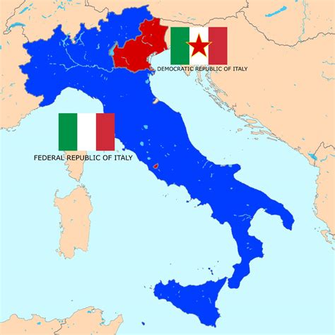 Split Italy, November 2nd, 1949 : r/AlternateHistory