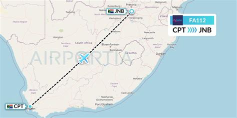 FA112 Flight Status Safair: Cape Town to Johannesburg (SFR112)