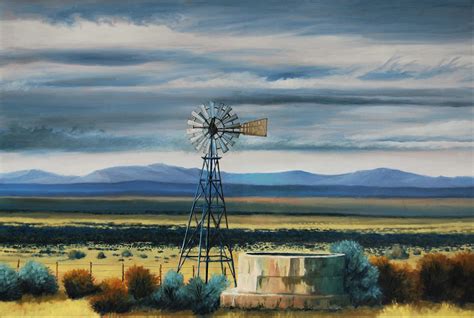 The Windmill. #windmill #karoo #oilpainting #southafrica #artist #mountains #clouds #cloudy # ...