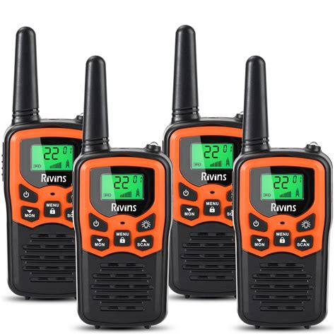 Walkie Talkies RV-7 with 22 FRS Channels, Rivins Walkie Talkies Long Range for Adults with LED ...