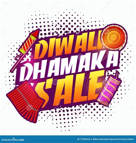 Diwali Dhamaka Poster, Banner Or Flyer Design. Stock Illustration ...