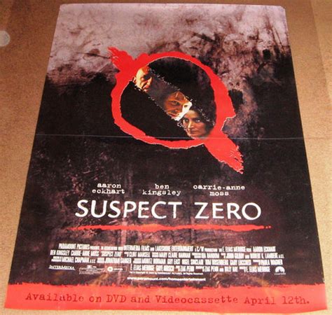 Suspect Zero Movie Poster 27x40 Used Buddy Joe Hooker, Ben Kingsley, A ...